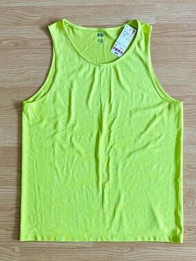Uniqlo Neon Yellow Dry-Ex Scoop Neck Tank Men’s Medium
